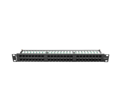 Akcesorium do szafy RACK LANBERG Patch Panel 48 czarny PPU6-1048-B